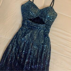 Sparkly Midnight Mini Dress